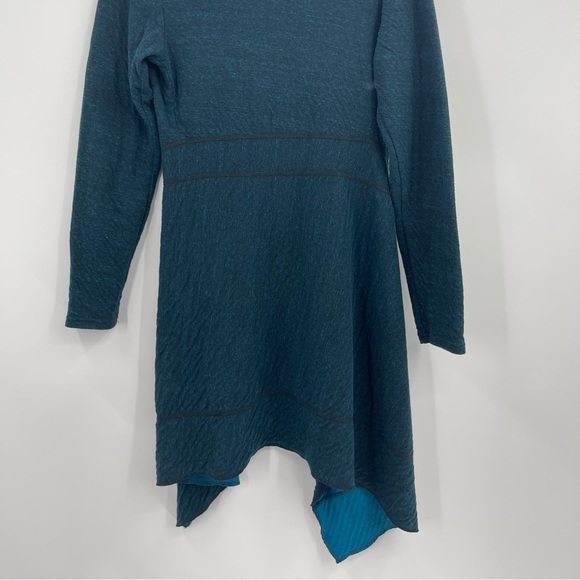 Cut Loose Green Y2k Boho Wrap Around Inset Jacket Deep Sea Cardigan Size Small - Picture 5 of 10